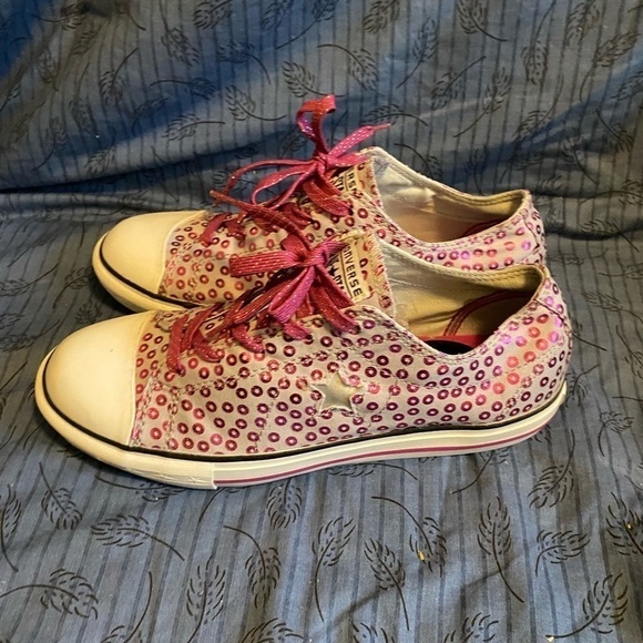 Converse one star metallic polka dot sneakers junior 6 womens 7 - Picture 2 of 7